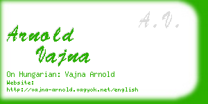 arnold vajna business card